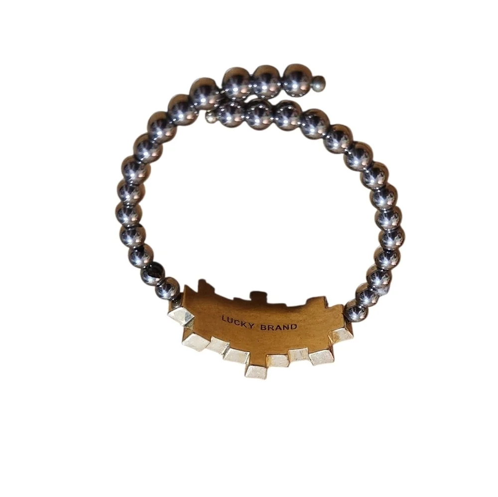 Lucky Brand Gold and Silver Beaded Ring